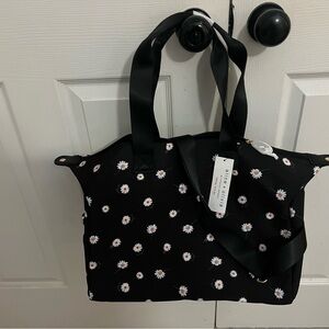 Alice + Olivia Black and White Daisy Duffel Bag NWT